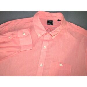 TODD SNYDER Long Sleeved Light Peach Casual Button Up Shirt Men's‎ XXL